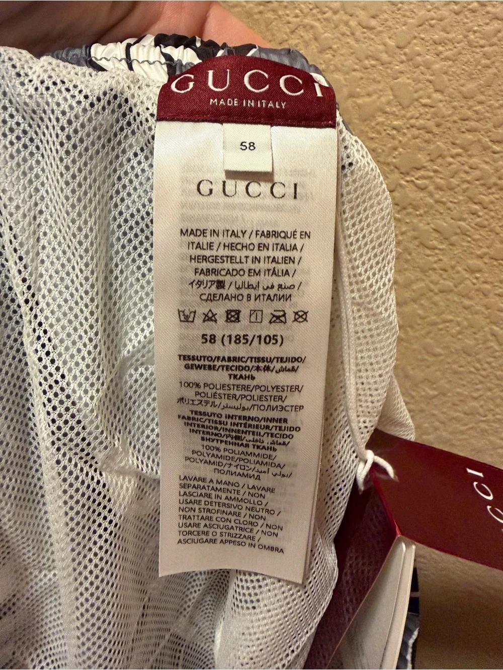 New Gucci Logo Floral Swim Shorts Gray Black Size 58 / US XXL 40 - 44 Waist